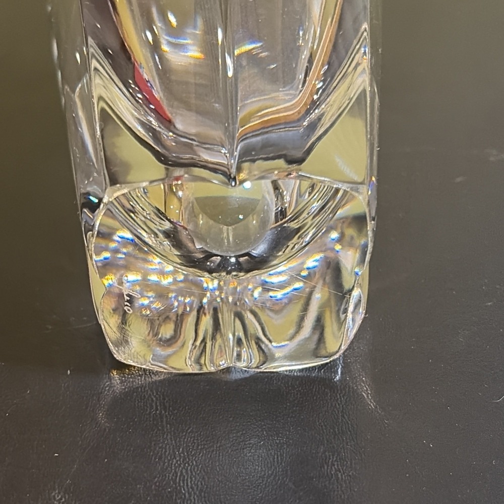 Orrefors Sweden Crystal Tulip Vase 6" Signed EUC - Picture 4 of 8